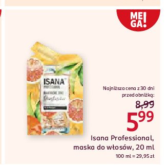 Maska do włosów Isana hair professional promocja w Rossmann