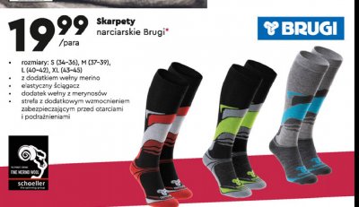 Skarpety narciarskie 34-36 Brugi promocja