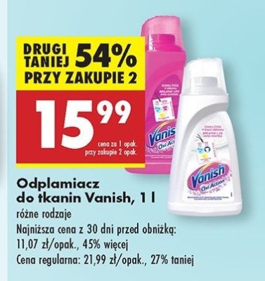 Odplamiacz w p艂ynie Vanish oxi action krystaliczna biel promocja