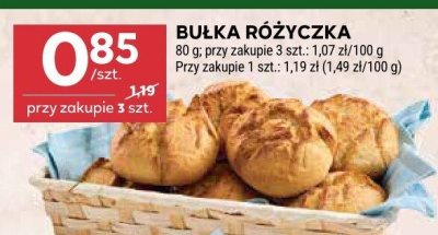 Bułka różyczka promocja w Stokrotka