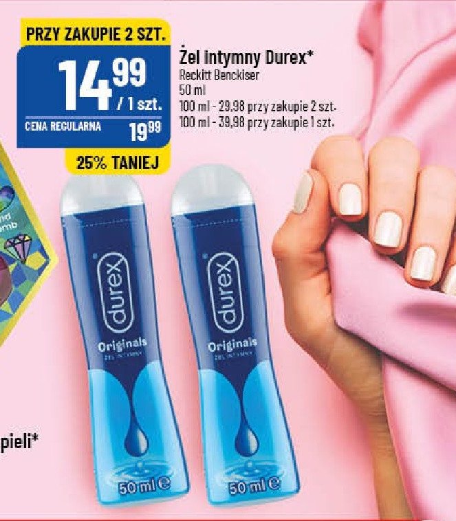 Żel intymny Durex originals promocja