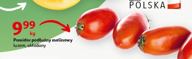 Pomidory czerwone podłużne promocja