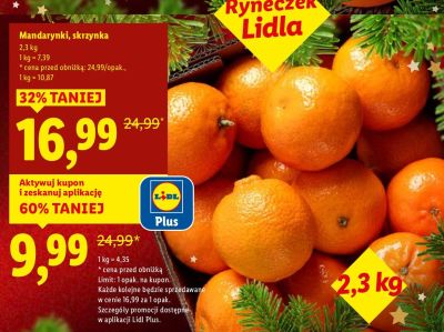 Owoce mandarynki, skrzynka 2,3 kg promocja w Lidl