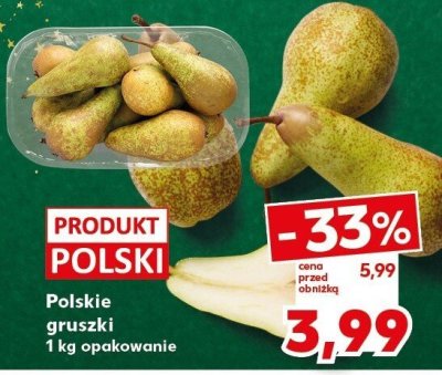 Gruszki polskie opakowanie promocja w Kaufland