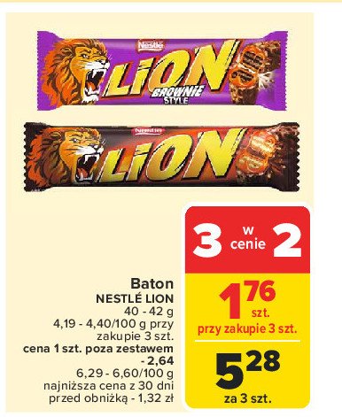 Baton Lion brownie style promocja w Carrefour Market