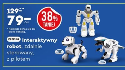 Robot interaktywny zdalnie sterowany z pilotem ELEFUN promocja w Biedronka