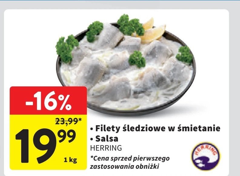 Filety śledziowe salsa Herring promocja w Intermarche