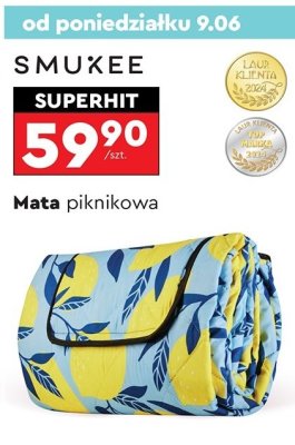Mata piknikowa 140 x 180 cm Smukee promocja