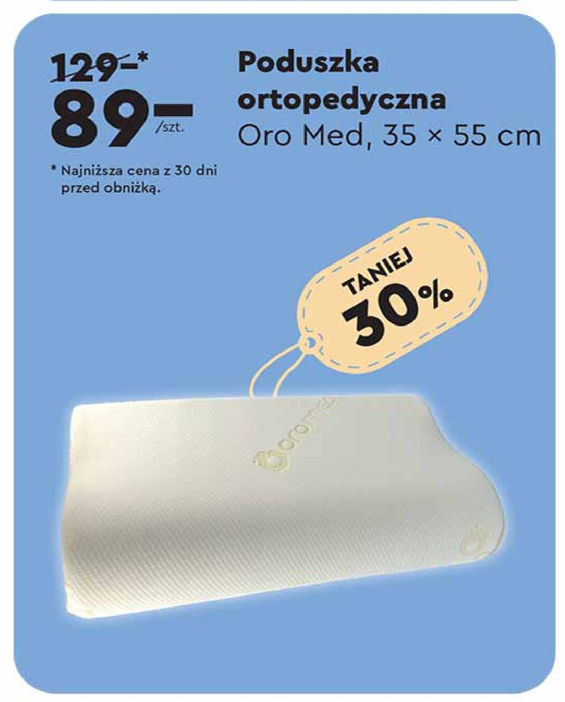 Poduszka ortopedyczna 35 x 55 cm Oro-med promocja