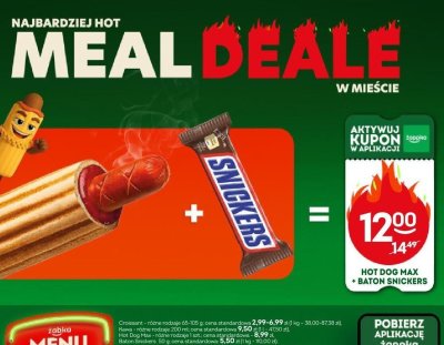 Hot Dog Max + baton Snickers promocja w Żabka