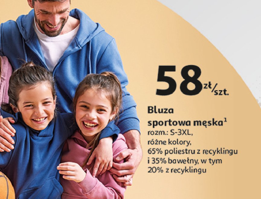 Bluza męska sportowa In extenso promocja w Auchan