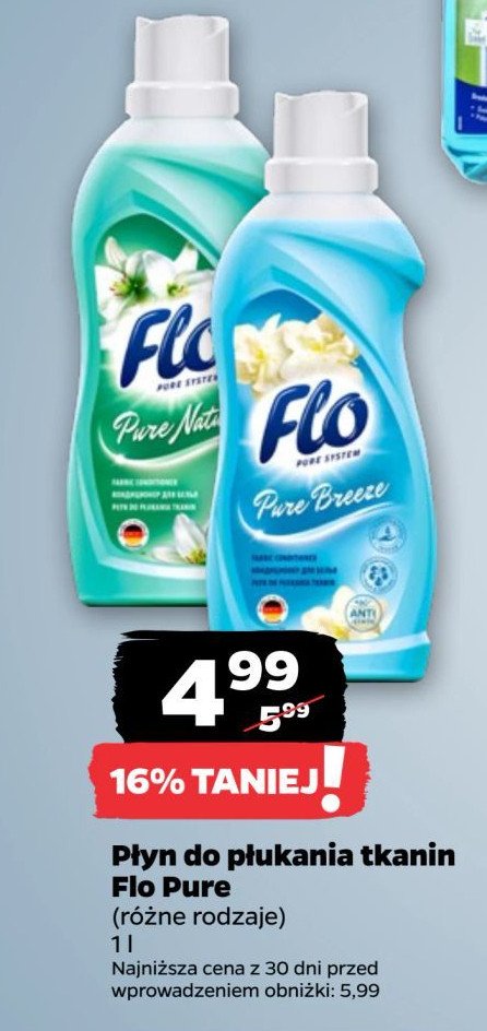 Płyn do płukania pure breeze Flo promocja