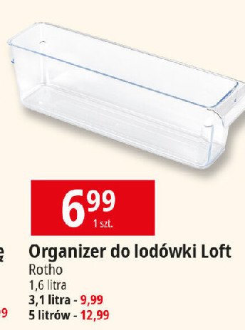 Organizer do lodówki loft 1.6 l Rotho promocja w Castorama