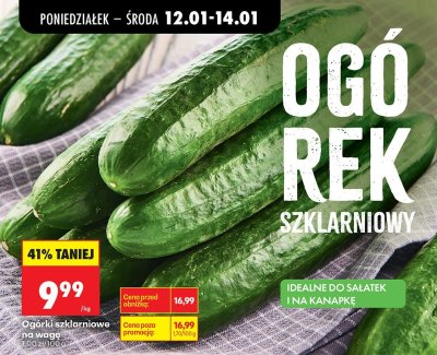 Ogórek szklarniowy promocja w Biedronka
