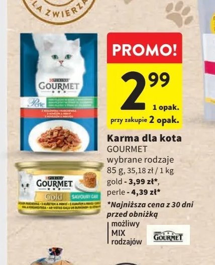 Karma dla kota wołowina z marchewką Purina gourmet perle promocja