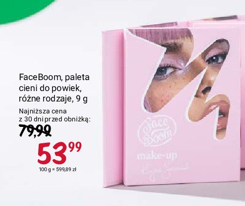Paleta cieni do powiek Face boom promocja w Rossmann