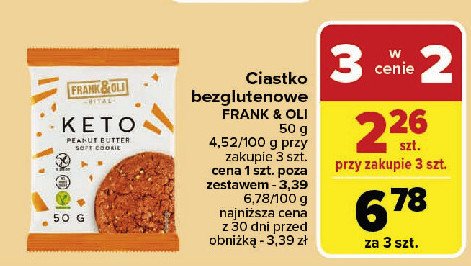 Ciasteczko keto masło orzechowe Frank&oli promocja