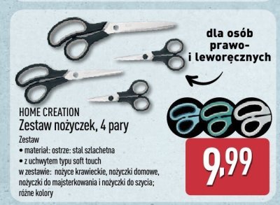 Zestaw nożyczek, 4 pary HOME CREATION promocja w Aldi
