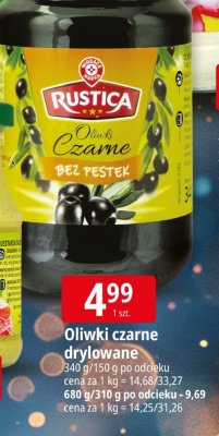 Oliwki czarne drylowane Rustica promocja w Leclerc