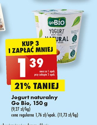 Jogurt naturalny Gobio promocja