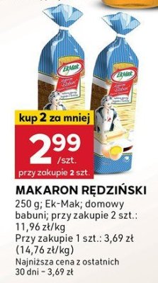 Makaron Rędziński promocja w Stokrotka