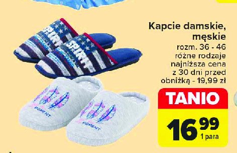 Kapcie męskie rozm. 36 - 46 promocja