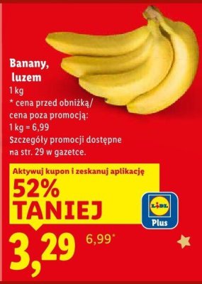 Banany luzem promocja w Lidl