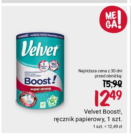 Recznik papierowy Velvet boost! promocja