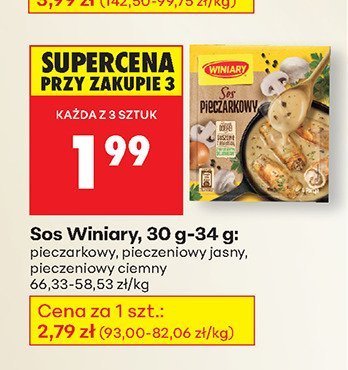 Sos Winiary 30g-34g pieczony jasny, pieczeniowy ciemny promocja w Biedronka
