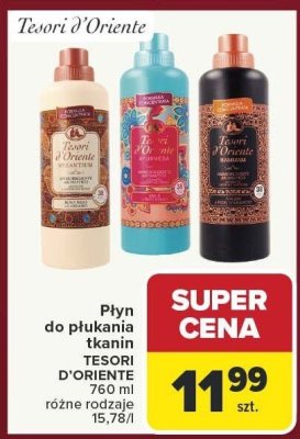 Płyn do płukania tkanin Tesori d'Oriente różne rodzaje promocja w Carrefour Market