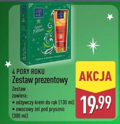 Zestaw prezentowy 4 Pory Roku krem do rąk 130 ml + żel pod prysznic 300 ml promocja w Aldi
