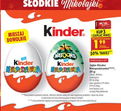 Jajko niespodzianka natoons Kinder niespodzianka promocja
