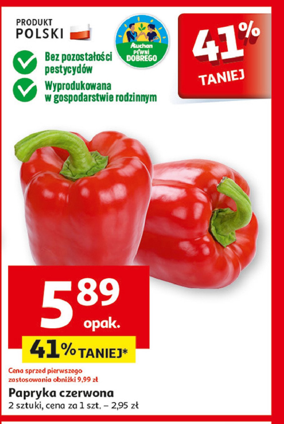 Papryka czerwona Auchan pewni dobrego promocja