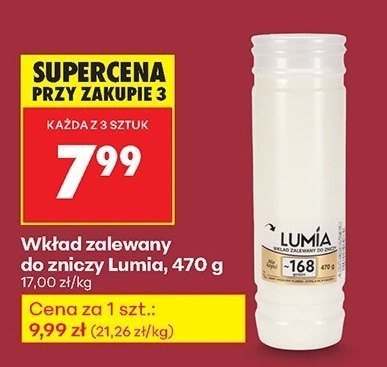 Wkład zalewany do zniczy  promocja w Biedronka