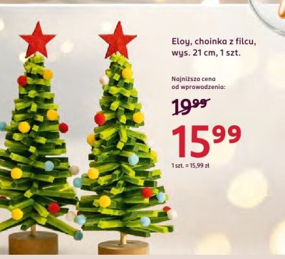 Choinka z filcu, wys. 21 cm promocja w Rossmann