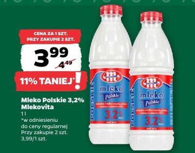 Mleko Polskie 3,2% Mlekovita promocja w Netto