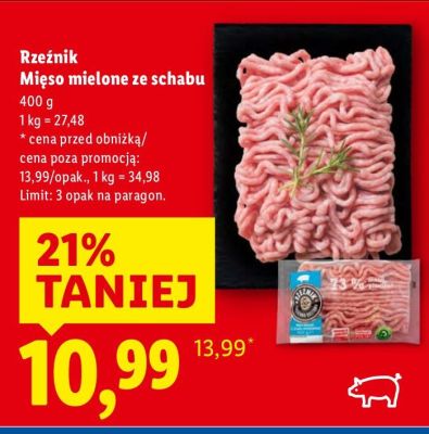 Mięso mielone ze schabu 400g promocja w Lidl