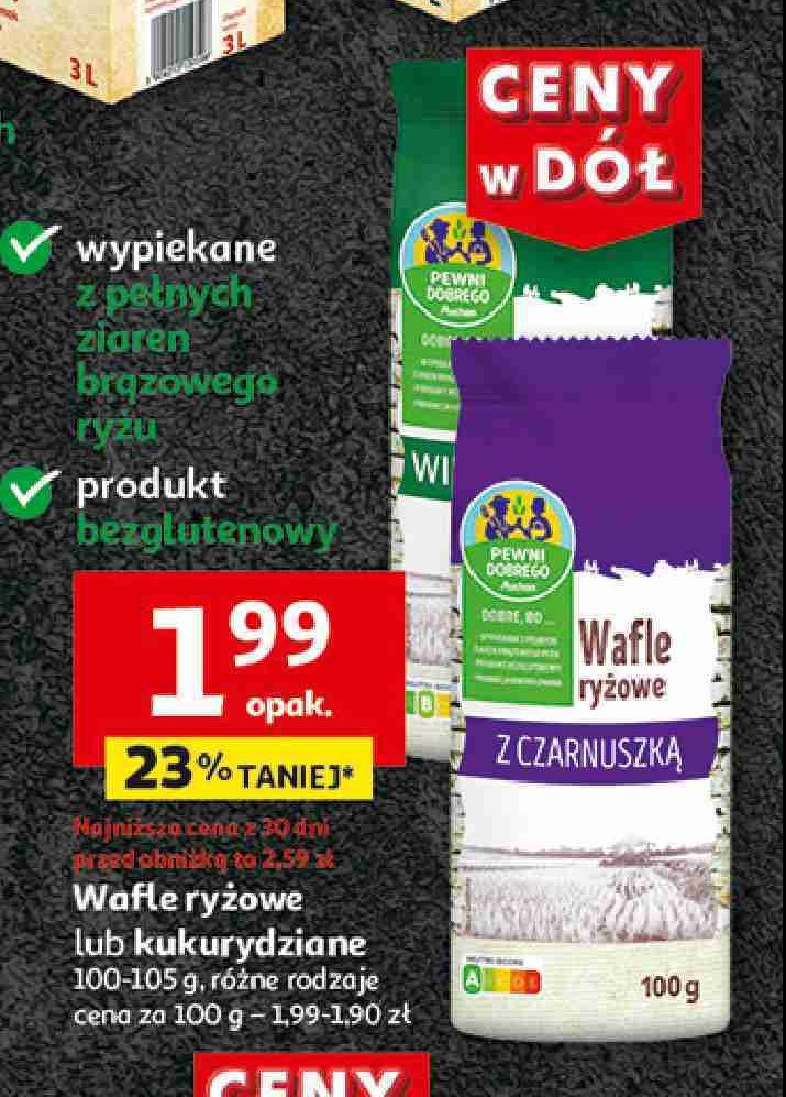 Wafle ryżowe z czarnuszką Auchan pewni dobrego promocja