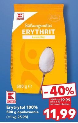 Erytrytol 100% promocja w Kaufland