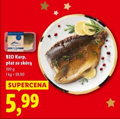 Karp BIO, płat ze skórą promocja w Lidl