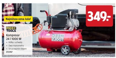 Kompresor 24 l 1000 W MEEC TOOLS promocja w Jula