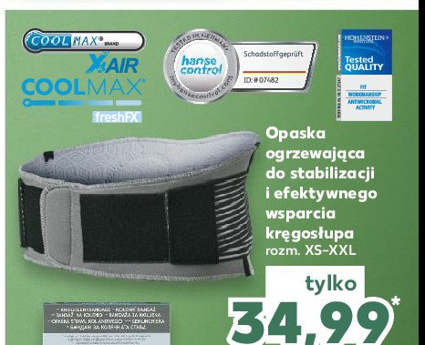 Opaska ogrzewaj膮ca do kr臋gos艂upa xs-xxl COOLMAX promocja