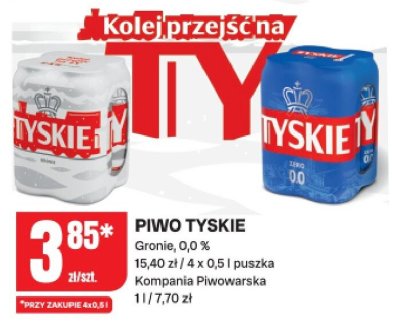 Piwo Tyskie Gronie, 0,0 % promocja w Chorten