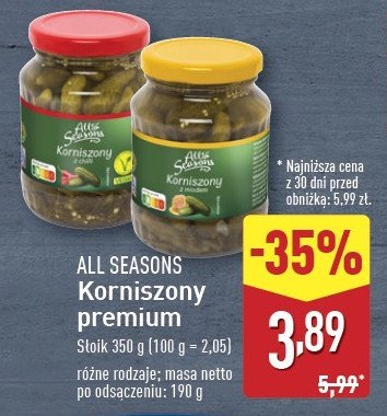 Korniszony premium All seasons promocja