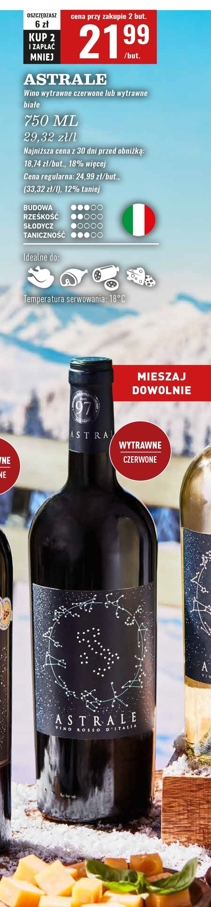 Wino Astrale dry promocja