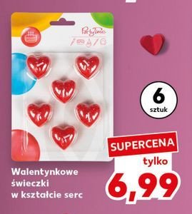 Świece romantic serduszka PARTY TIME promocja w Kaufland