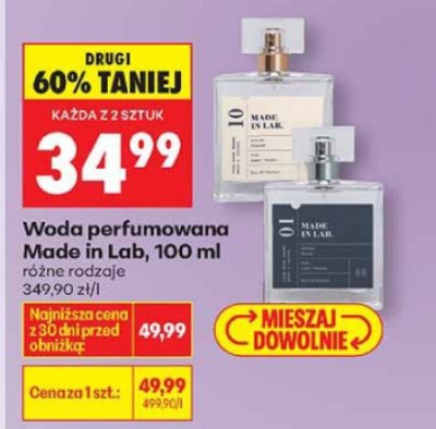 Woda perfumowana Made in Lab, 100 ml promocja w Biedronka
