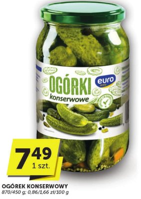 Ogórek konserwowy Euro Sklep promocja w Euro Sklep