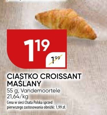 Ciastko croissant maślany Vandemoortele promocja w Chata Polska