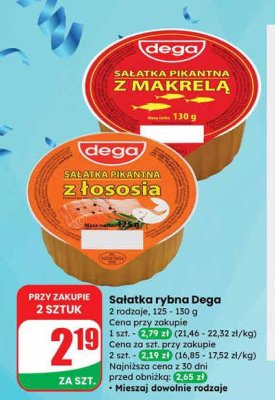 Sałatka rybna Dega z makrela promocja w Dino